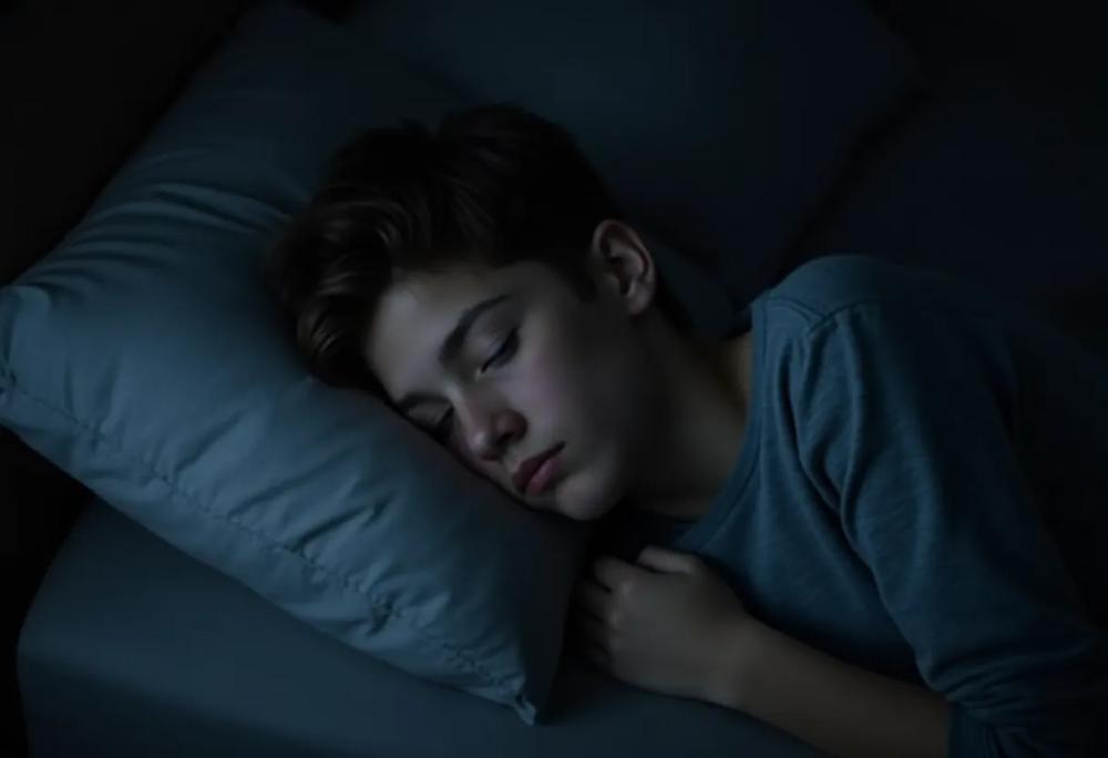 Sleeping teen