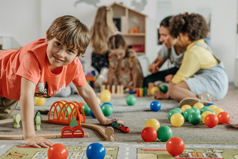 Toddler playing