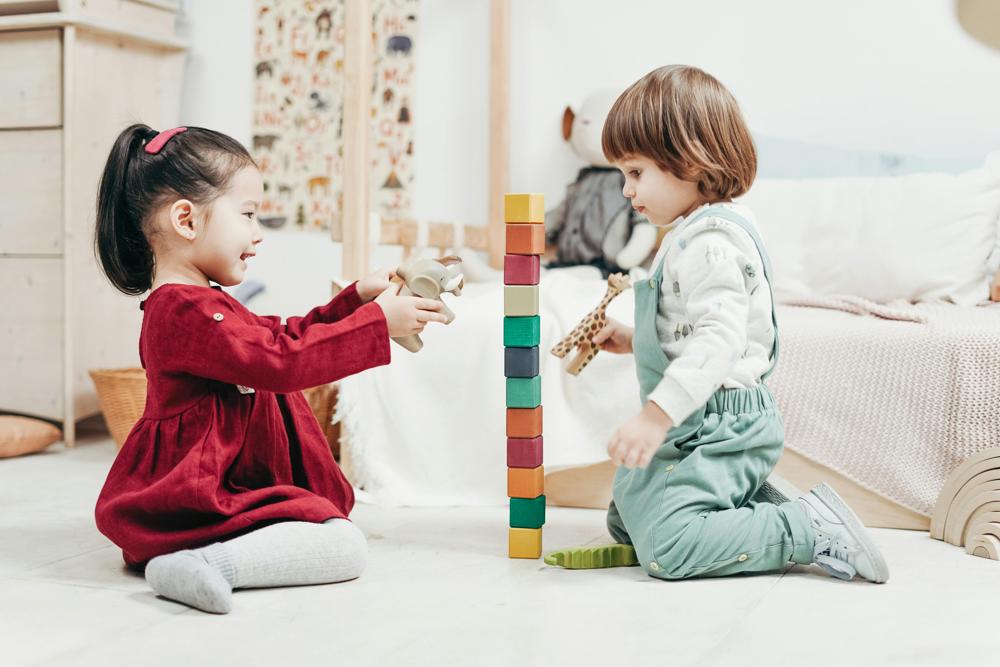 Toddler playing